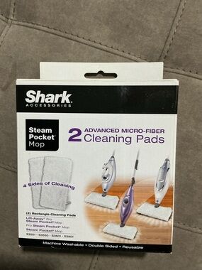 Shark Steam Pocket Mop 2 Micro-Fiber Cleaning Pads - White
